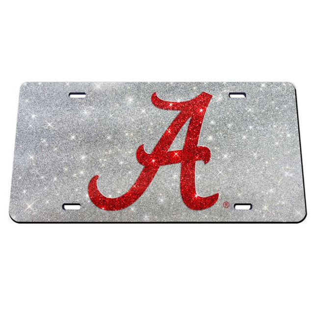 Matrícula acrílica especial con brillo de Alabama Crimson Tide