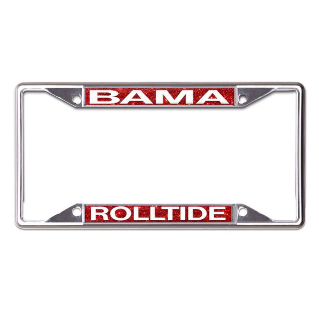 Alabama Crimson Tide GLITTER BACKGROUND Lic Plt Frame S/S Printed