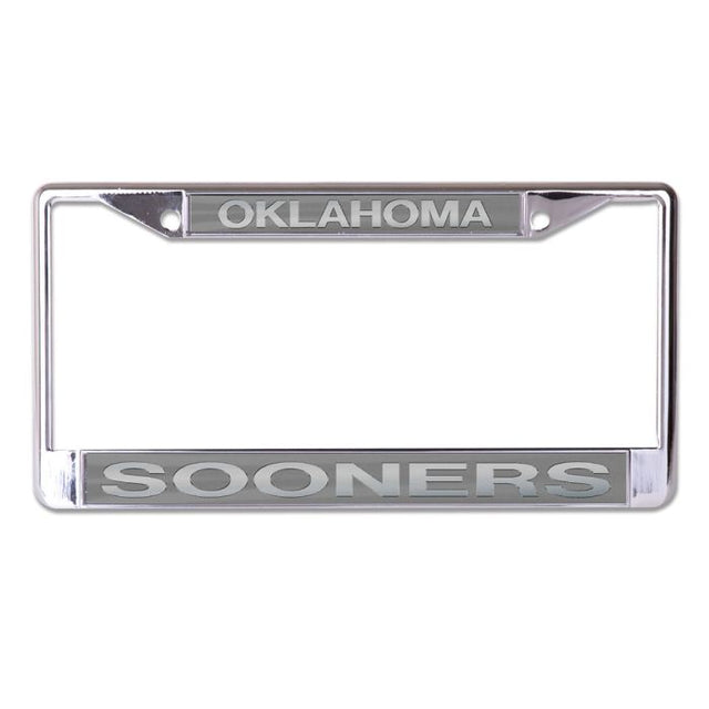 Oklahoma Sooners FROSTED Lic Plt Frame S/L Printed