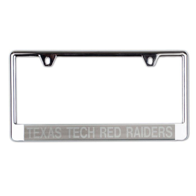 Texas Tech Red Raiders FROSTED Lic Plate Frame B/O Printed