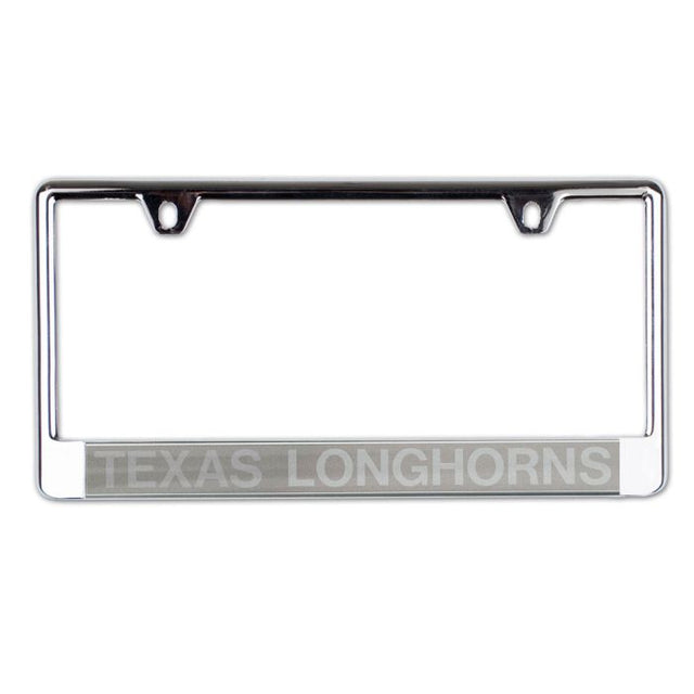 Texas Longhorns FROSTED Lic Plate Frame B/O Printed