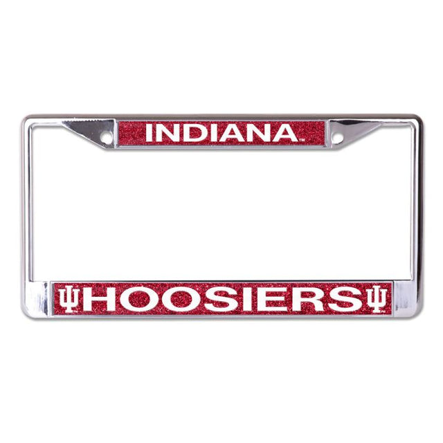 Indiana Hoosiers GLITTER Lic Plt Frame S/L Printed