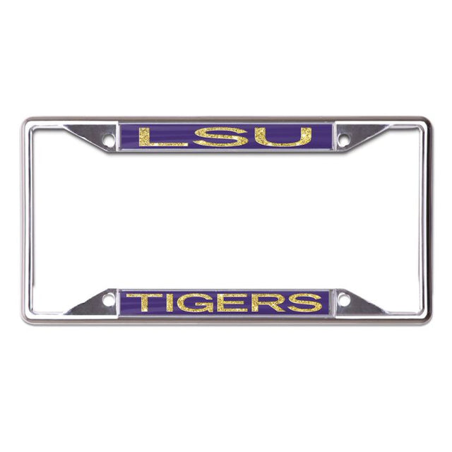 LSU Tigers GLITTER LETTERS Lic Plt Frame S/S Printed