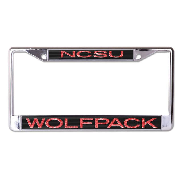 NC State Wolfpack LETRAS BRILLANTES Licencia Plt Marco S/L Impreso