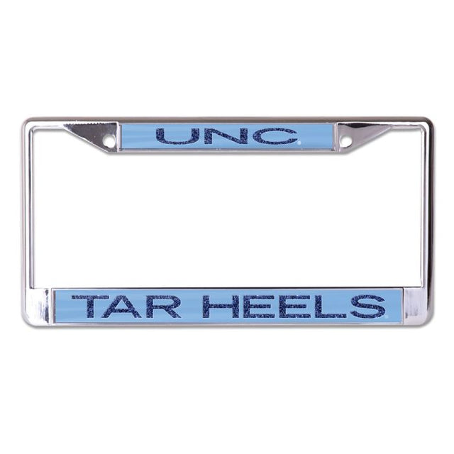 North Carolina Tar Heels GLITTER LETTERS Lic Plt Frame S/L Printed