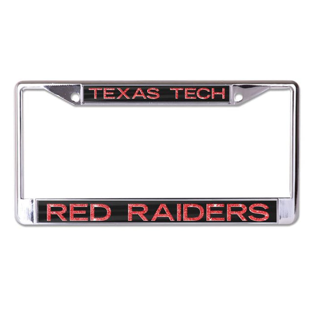 Texas Tech Red Raiders GLITTER LETTERS Lic Plt Frame S/L Metallic