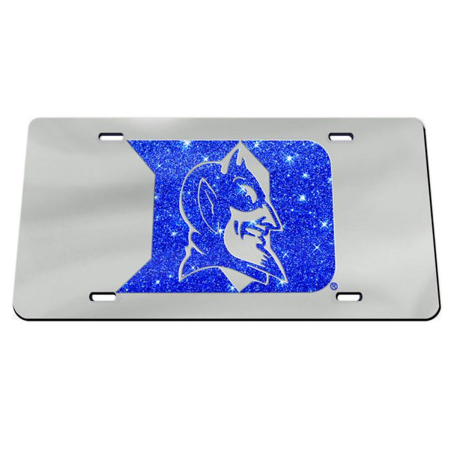 Duke Blue Devils GLITTER LOGO Acrylic Classic License Plates