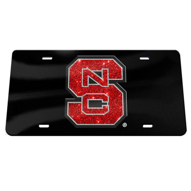 NC State Wolfpack GLITTER LOGO Acrylic Classic License Plates