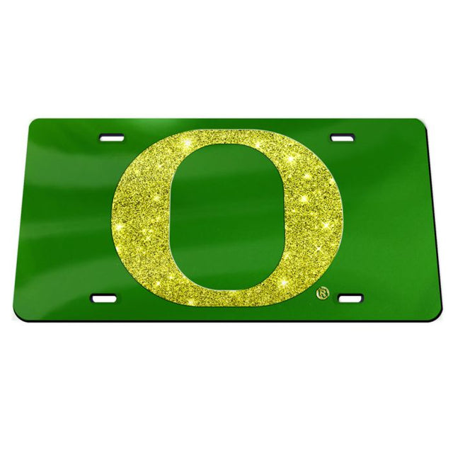 Oregon Ducks GLITTER LOGO Acrylic Classic License Plates