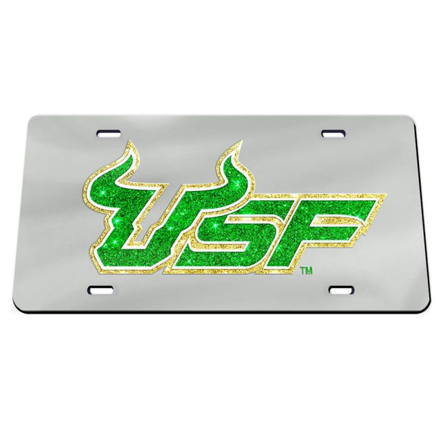 South Florida Bulls GLITTER LOGO Acrylic Classic License Plates