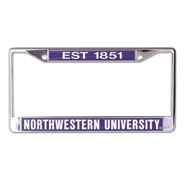 Northwestern Wildcats Lic Plt Frame S/L Printed