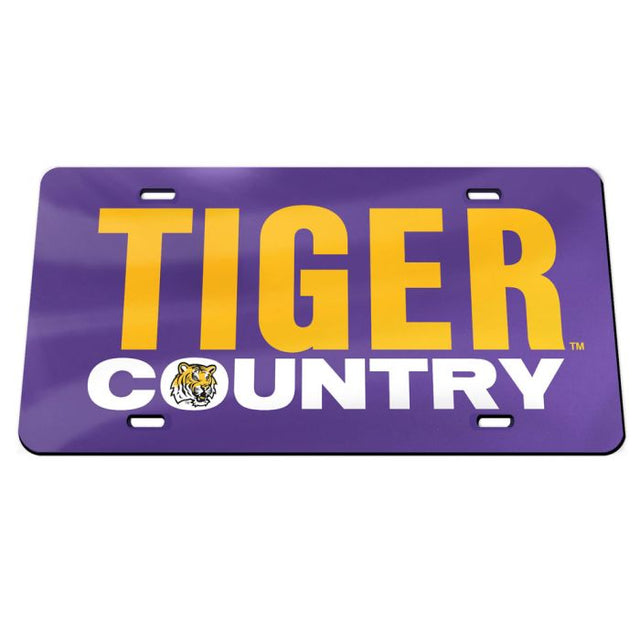 Placas de matrícula clásicas de acrílico de los LSU Tigers