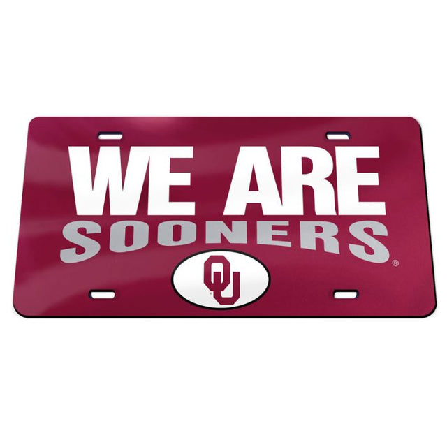 Matrícula acrílica especial de los Oklahoma Sooners