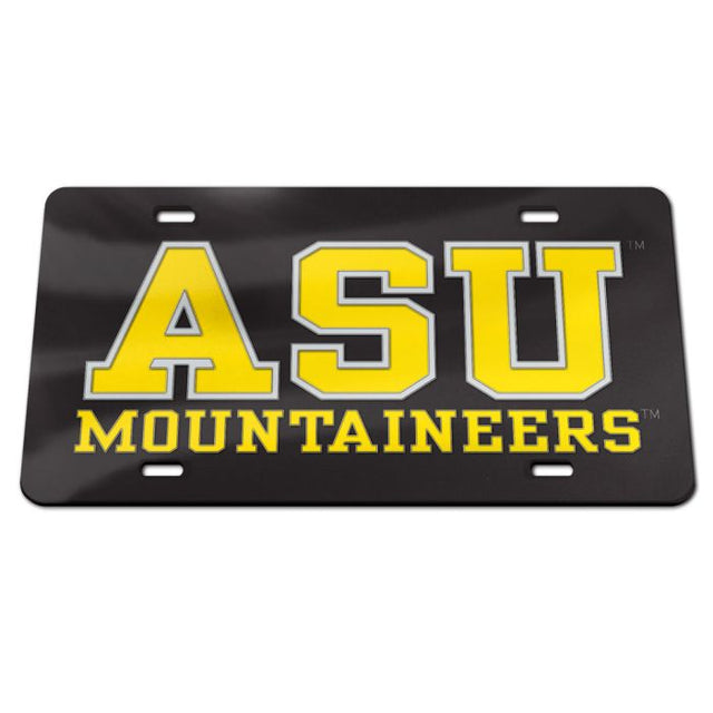 Placas de matrícula clásicas de acrílico de Appalachian State Mountaineers