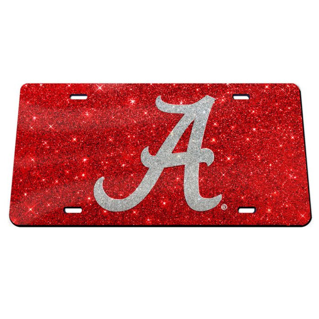 Matrícula acrílica especial con brillo de Alabama Crimson Tide