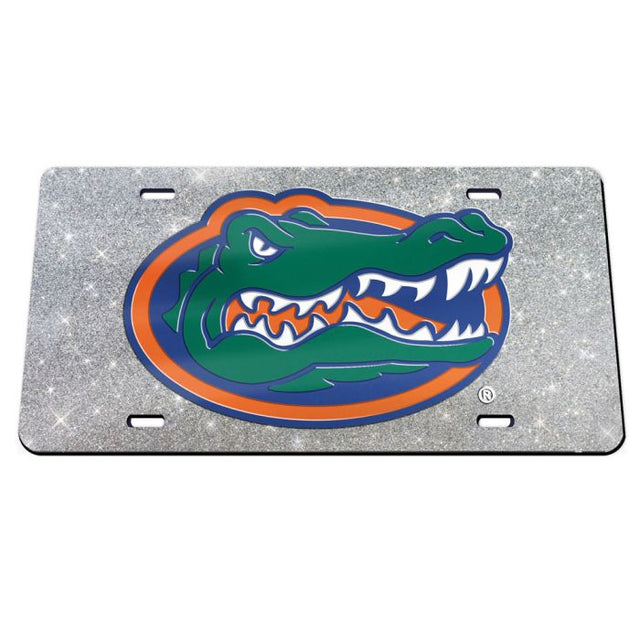 Florida Gators GLITTER BACKGROUND Specialty Acrylic License Plate