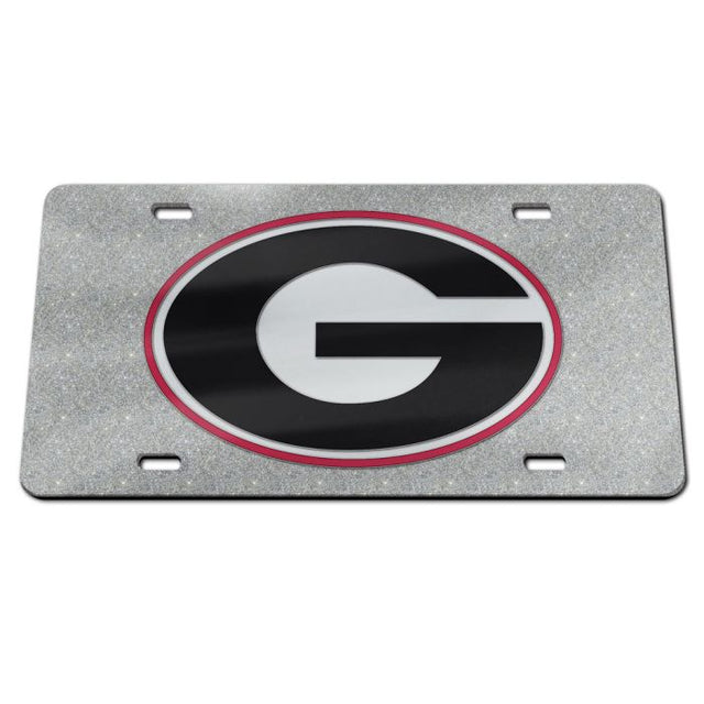 Georgia Bulldogs GLITTER Acrylic Classic License Plates