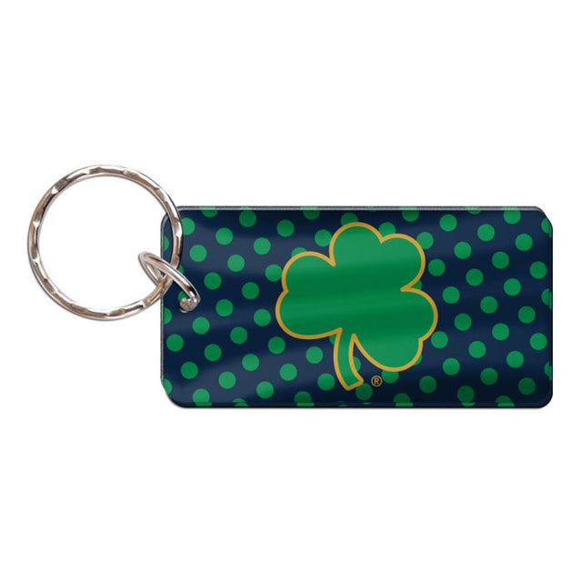 Notre Dame Fighting Irish POLKA DOTS Keychain Rectangle