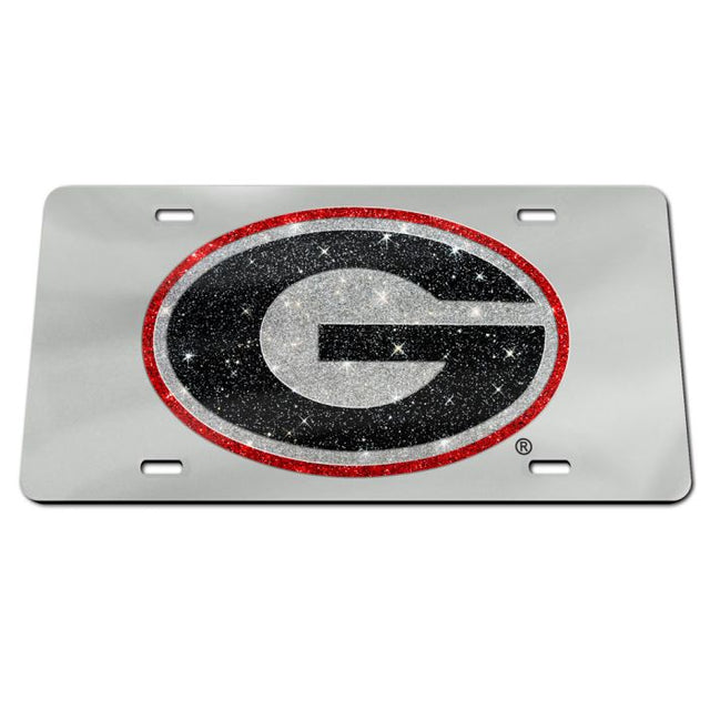 Georgia Bulldogs GLITTER LOGO Acrylic Classic License Plates