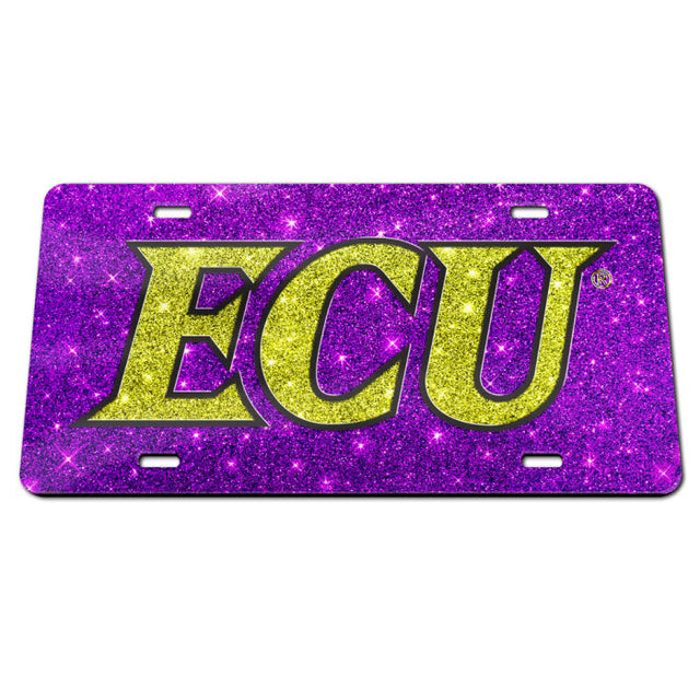 East Carolina Pirates GLITTER Specialty Acrylic License Plate