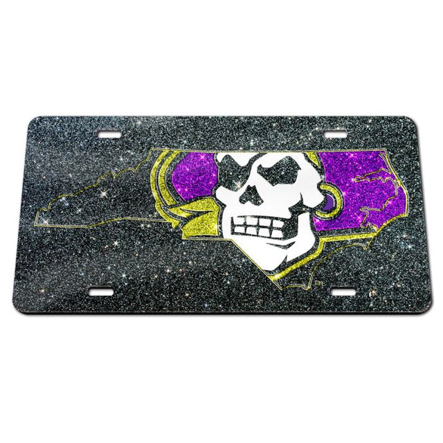 East Carolina Pirates GLITTER STATE Specialty Acrylic License Plate