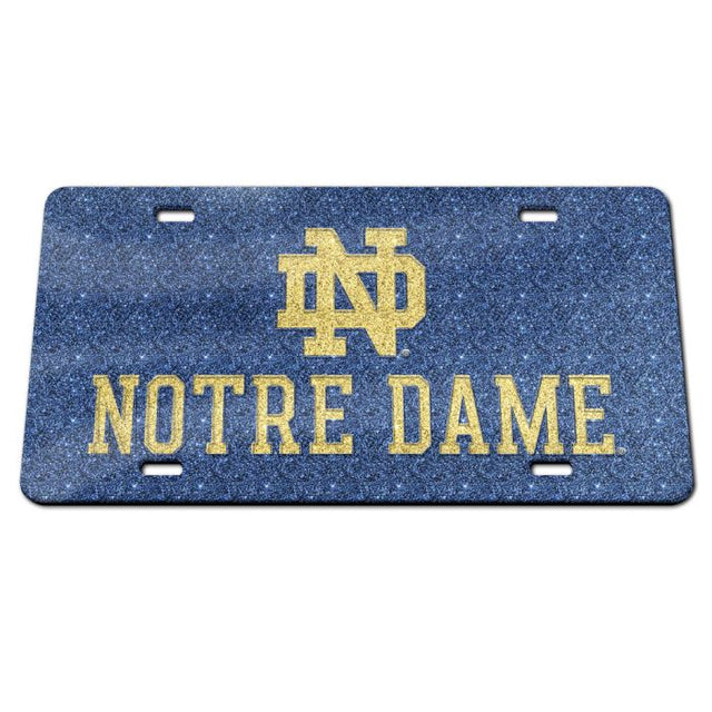 Notre Dame Fighting Irish GLITTER Specialty Acrylic License Plate