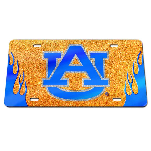 Placas de matrícula clásicas de acrílico con fondo brillante de Auburn Tigers