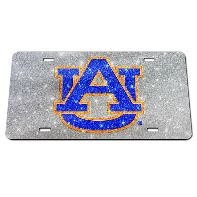 Placas de matrícula clásicas de acrílico con brillo de Auburn Tigers