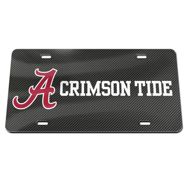 Matrícula acrílica especial de Alabama Crimson Tide CARBON