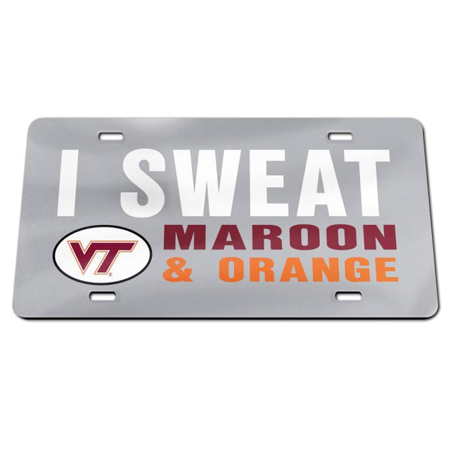 Placas de matrícula clásicas de acrílico de Virginia Tech Hokies