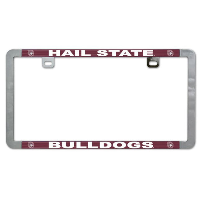 Mississippi State Bulldogs HAIL STATE BULLDOGS Metal Lic. Plate Frame Slim