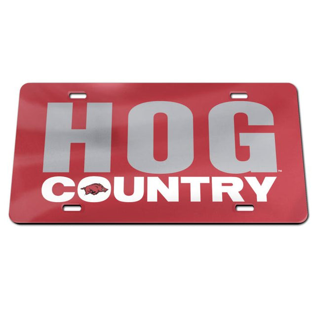 Arkansas Razorbacks Specialty Acrylic License Plate