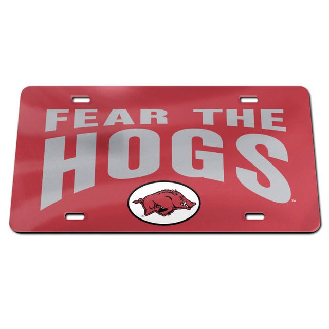 Arkansas Razorbacks Specialty Acrylic License Plate