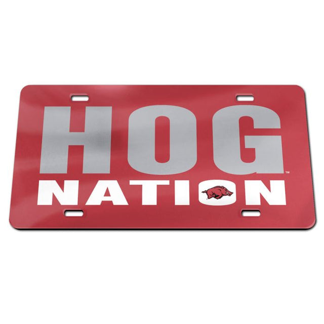 Arkansas Razorbacks Specialty Acrylic License Plate