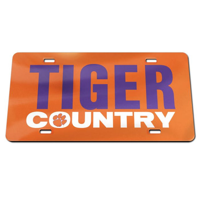 Clemson Tigers Specialty Acrylic License Plate