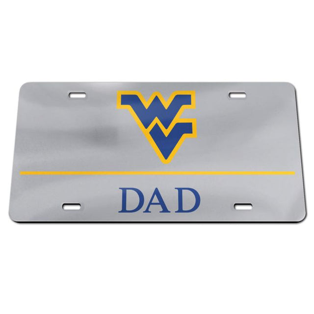 Placas de matrícula clásicas de acrílico de los Mountaineers de West Virginia