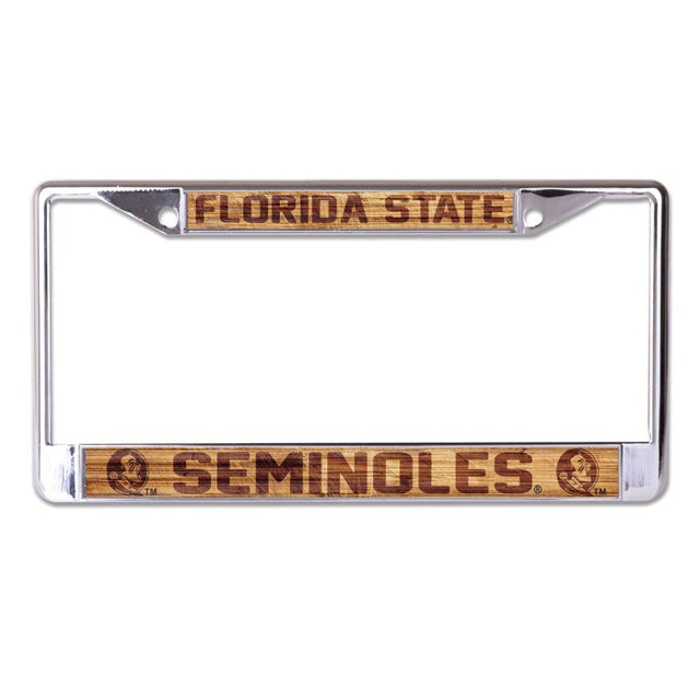 Florida State Seminoles WOOD Lic Plt Frame S/L Printed