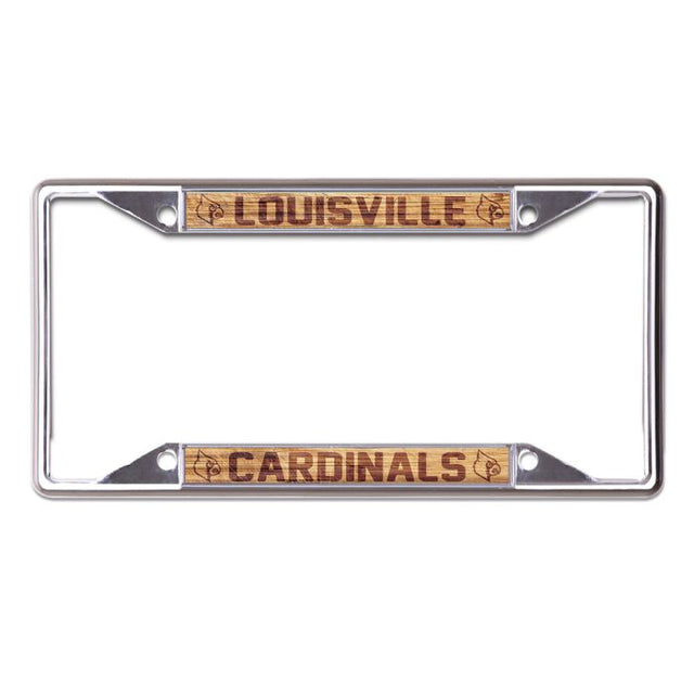 Louisville Cardinals WOOD Lic Plt Frame S/S Printed