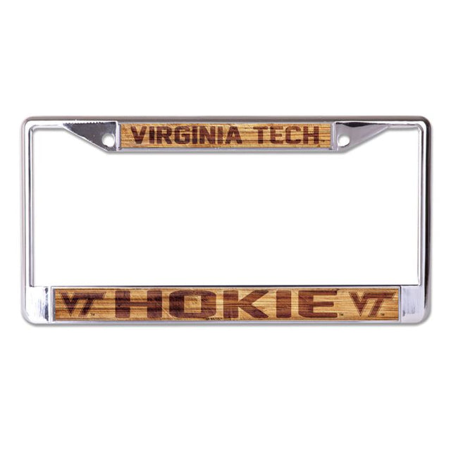 Virginia Tech Hokies WOOD Lic Plt Marco S/L Impreso