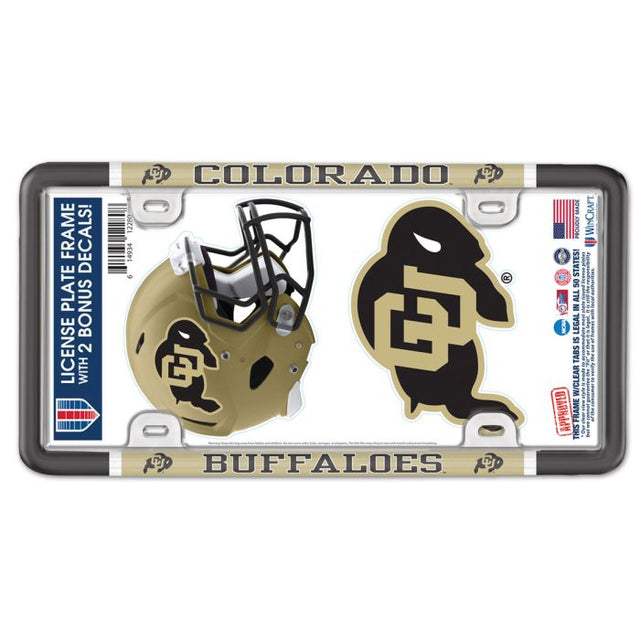 Colorado Buffaloes License Plate Thin Frame - Plastic w/Decal