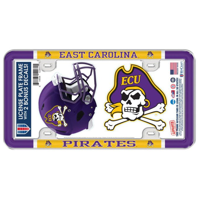 East Carolina Pirates Lic Plt Frame Metal Thin Rim Value