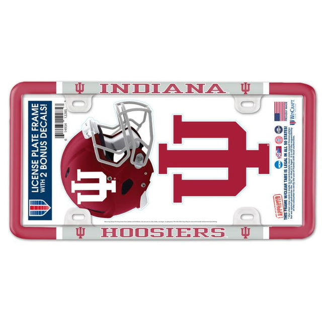 Indiana Hoosiers License Plate Thin Frame - Plastic w/Decal