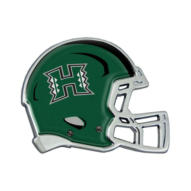 Hawaii Warriors HELMET Chrome Metal Domed Emblem