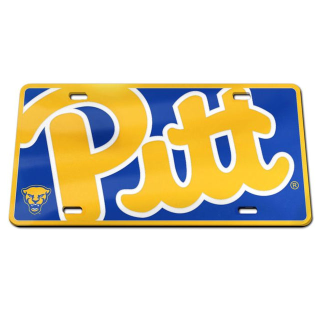 Matrícula acrílica especial MEGA con la mascota de los Pittsburgh Panthers