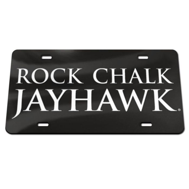 Kansas Jayhawks Specialty Acrylic License Plate