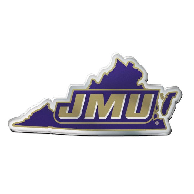 James Madison Dukes STATE Acrylic Auto Emblem