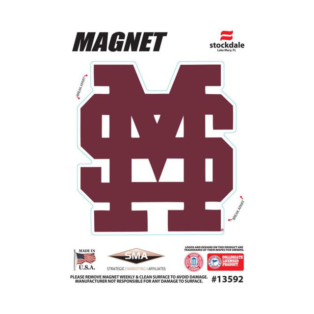 Imanes para exteriores de Mississippi State Bulldogs, 3" x 5"