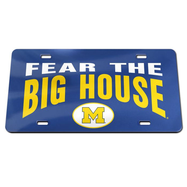 Michigan Wolverines Specialty Acrylic License Plate