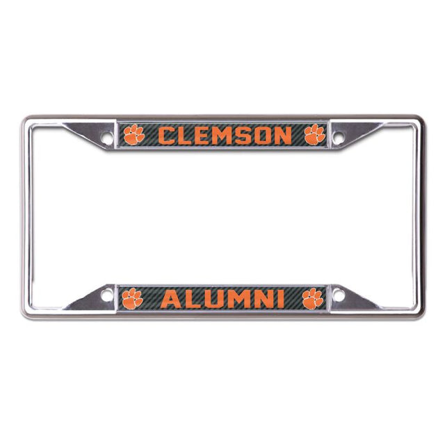 Marco de acero inoxidable Clemson Tigers CARBON Lic Plt impreso