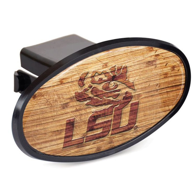 LSU Tigers WOOD Oval 2" Hitch Receiver